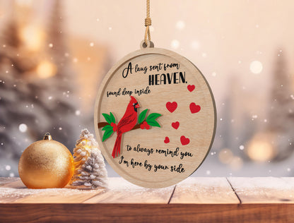 Cardinal Memorial Ornament SVG Laser Cut File for xTool and Glowforge