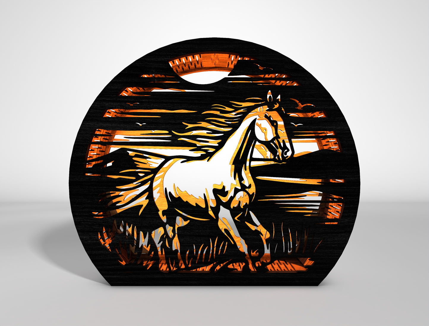 Wildlife Round Lantern SVG Bundle Laser Cut File for Glowforge and LightBurn