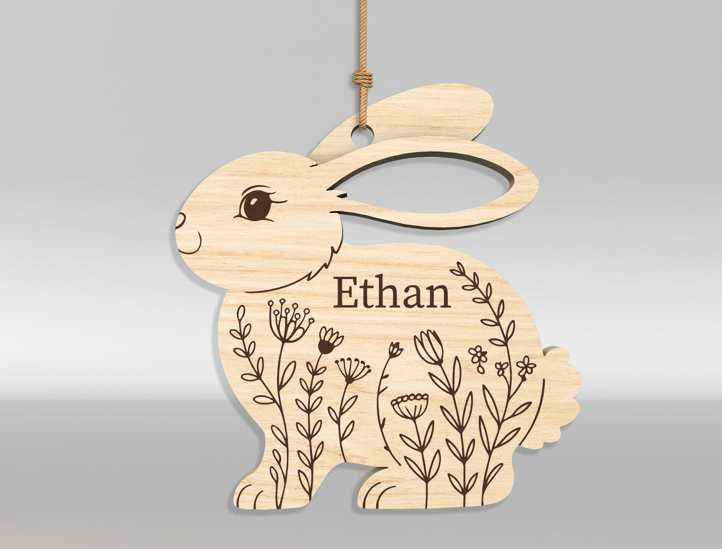 Easter Bunny Basket Tag SVG Bundle 18 Designs for Glowforge and xTool