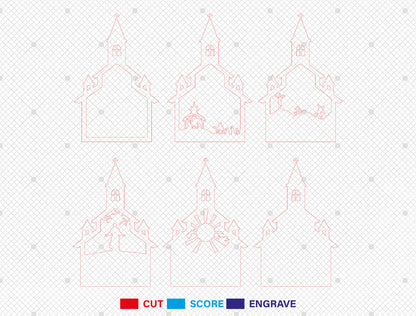 Christian Church Multilayer Jesus Cross Nativity SVG for Glowforge
