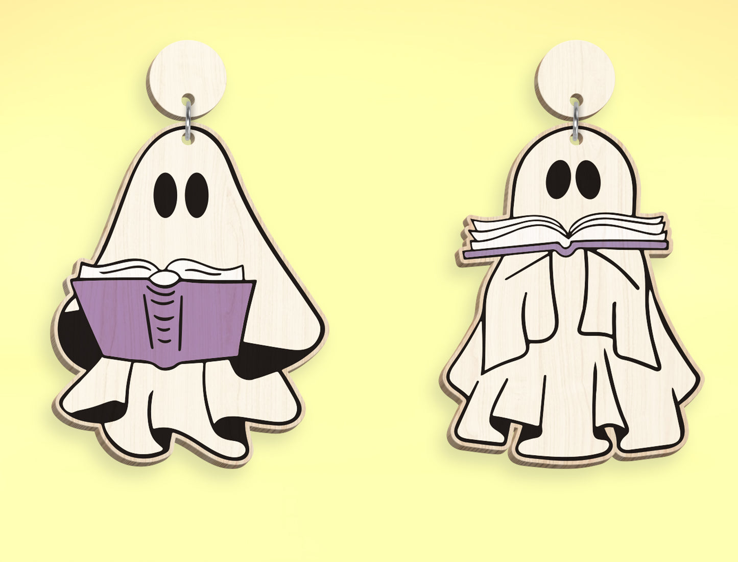 Halloween Ghost Ornament SVG Bundle 9 Designs for Glowforge xTool LightBurn