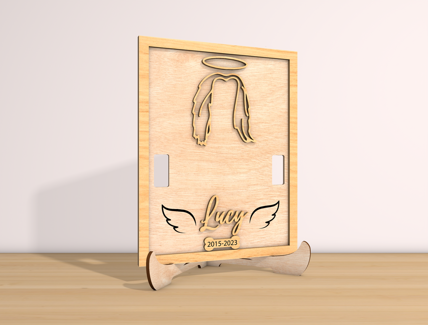 Dog Memorial Collar Holder SVG Laser Cut File for Glowforge
