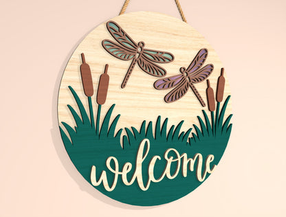 Summer Welcome Sign Bundle SVG Laser Cut File for Glowforge and LightBurn