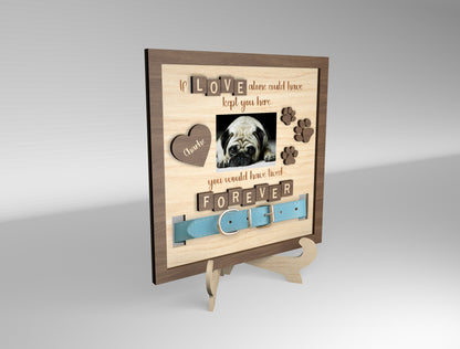 Pet Memorial Collar Frame SVG “Love Could Have Kept You Here” for xTool