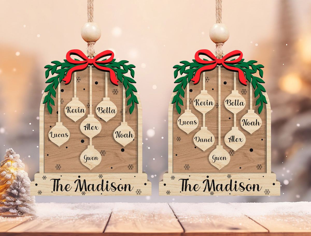 Personalized Family Name Ornament Charms SVG 4