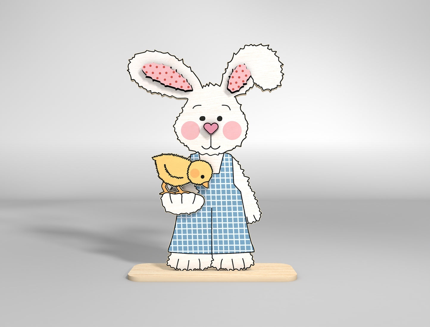 Easter Bunny Stand SVG Bundle Cute 6 Designs Laser Cut for LightBurn and xTool