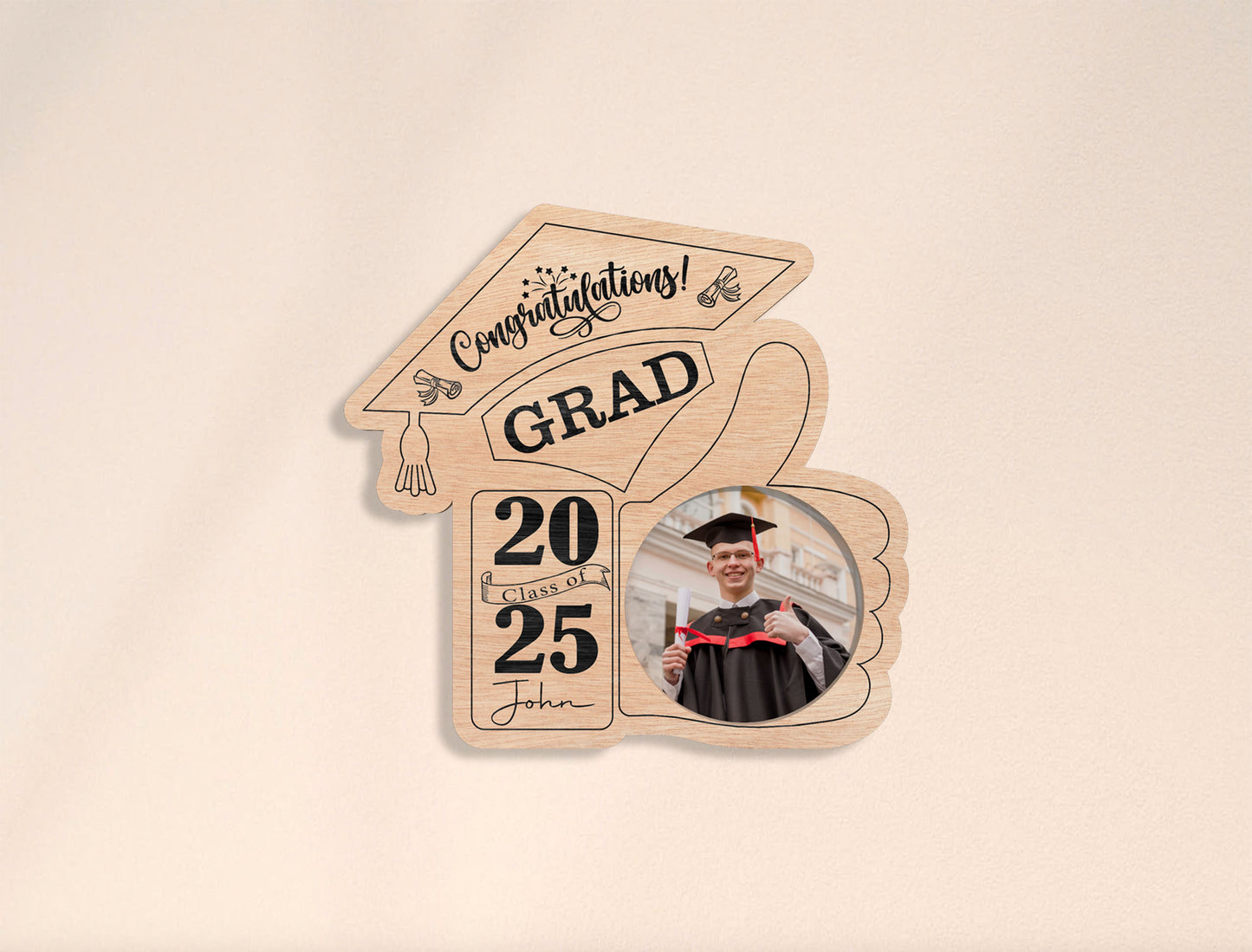 Graduation Photo Frame SVG Bundle Laser Cut File for LightBurn and Glowforge