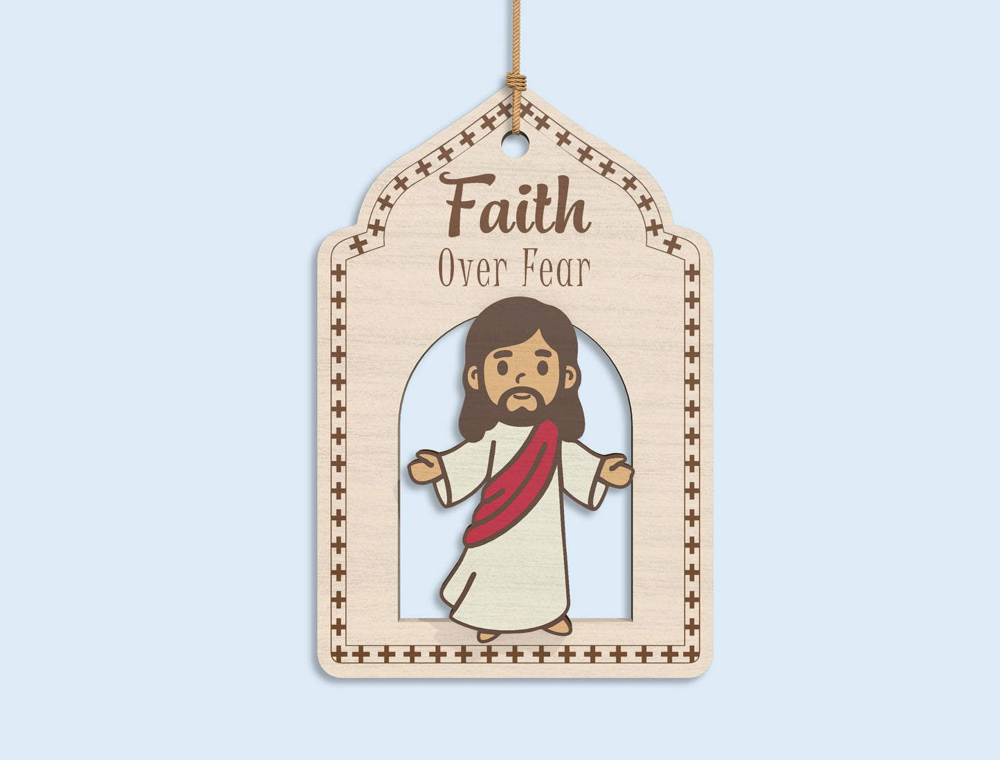 Jesus Easter Ornament SVG Bundle He Is Risen for Glowforge and xTool