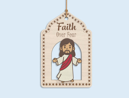 Jesus Easter Ornament SVG Bundle He Is Risen for Glowforge and xTool