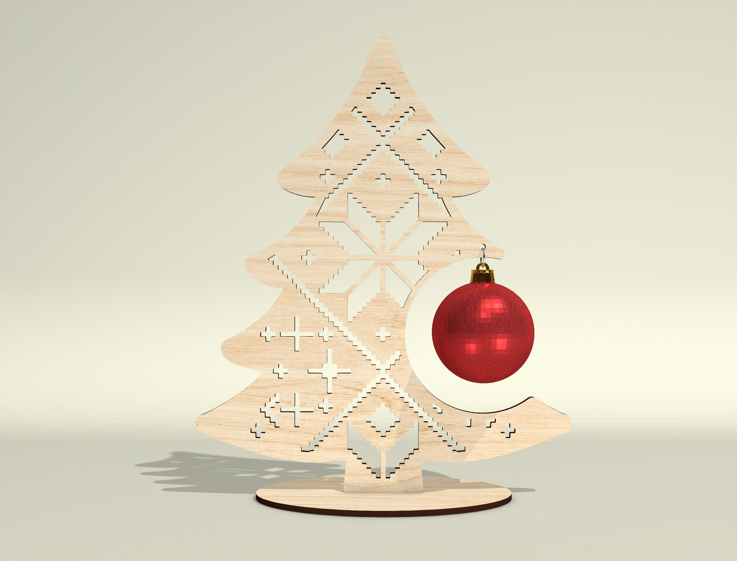 Personalized Photo Christmas Tree Ornament Laser Cut File | Ready to Cut | Glowforge, xTool, LightBurn, etc.