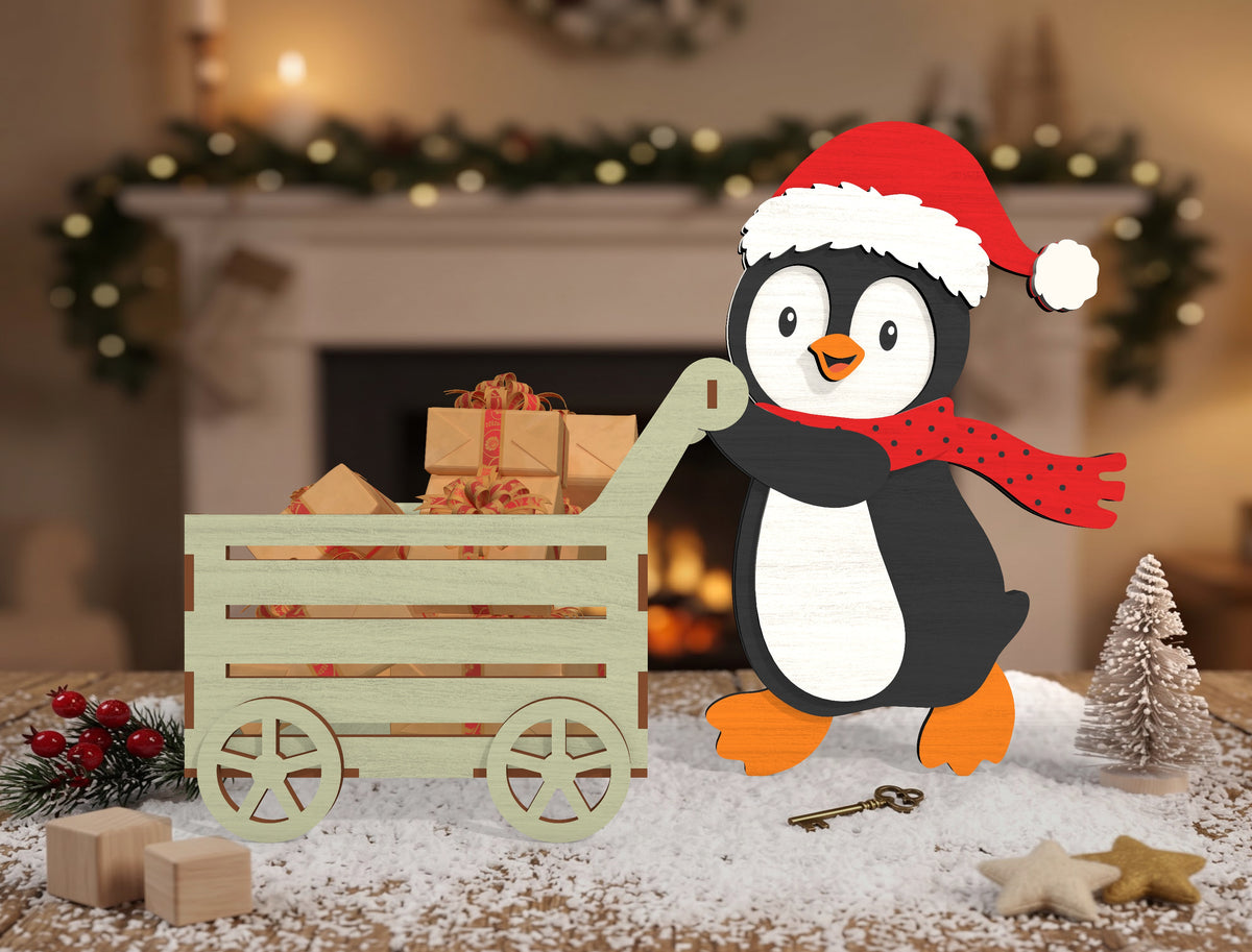 Christmas Character Wagon Gift Box SVG Bundle 5