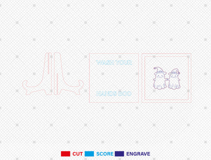 Halloween Wash Your Hands Sign SVG for Glowforge xTool LightBurn