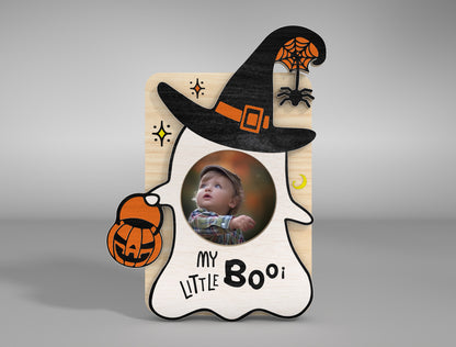 Halloween Fridge Magnet SVG Bundle for Glowforge LightBurn xTool | Ghost Photo Frame | 5 Designs
