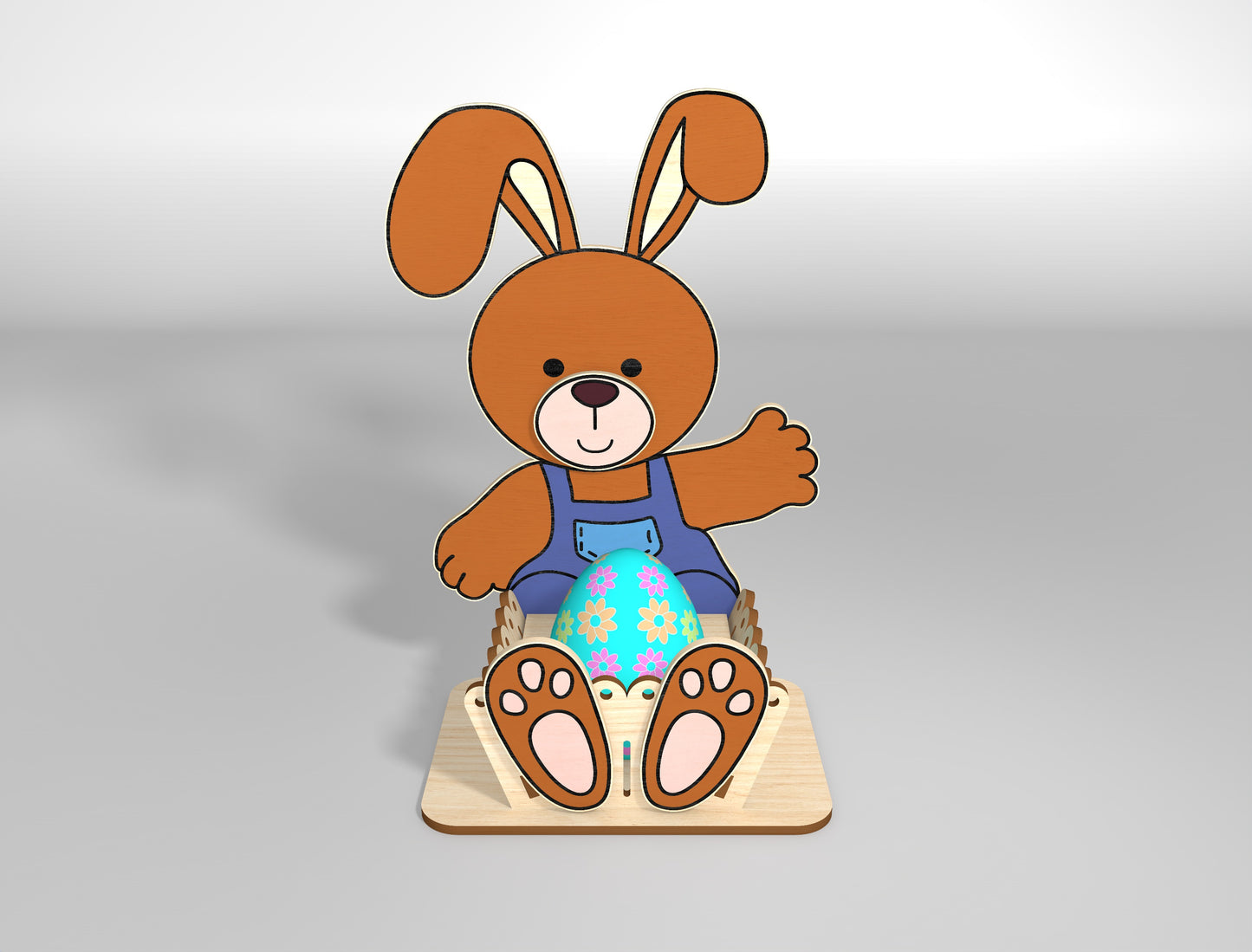 Easter Bunny Egg Holder SVG Bundle Cute Candy for Glowforge and xTool