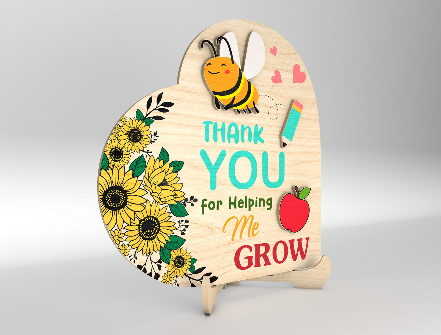 Teacher Appreciation Sign SVG Bundle Laser Cut File for Glowforge