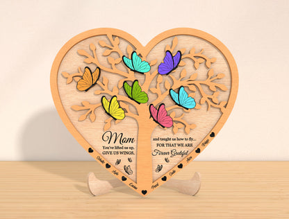 Personalized Mom Butterfly Sign SVG Bundle for Glowforge and xTool