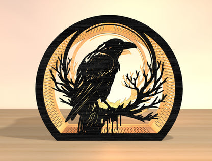 Raven Lantern Laser Cut File Bundle for Glowforge xTool LightBurn 6 Designs