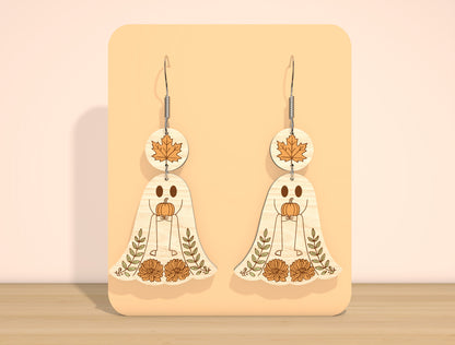 Ghost Sunflower Earrings SVG Bundle for Glowforge xTool LightBurn