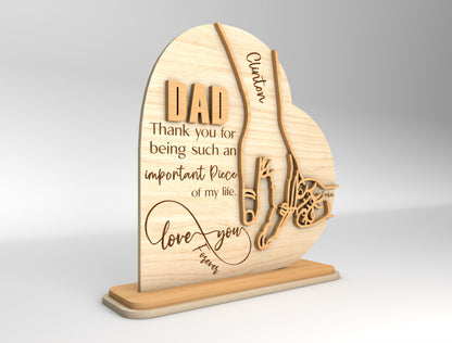 Dad Tabletop Sign SVG Laser Cut File for xTool and LightBurn