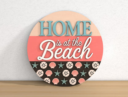Beach Theme Sign SVG Bundle with 8 Summer Door Hanger Designs