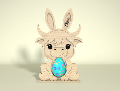 Bunny Egg Holder SVG Bundle Cute Rabbit Easter for LightBurn and xTool