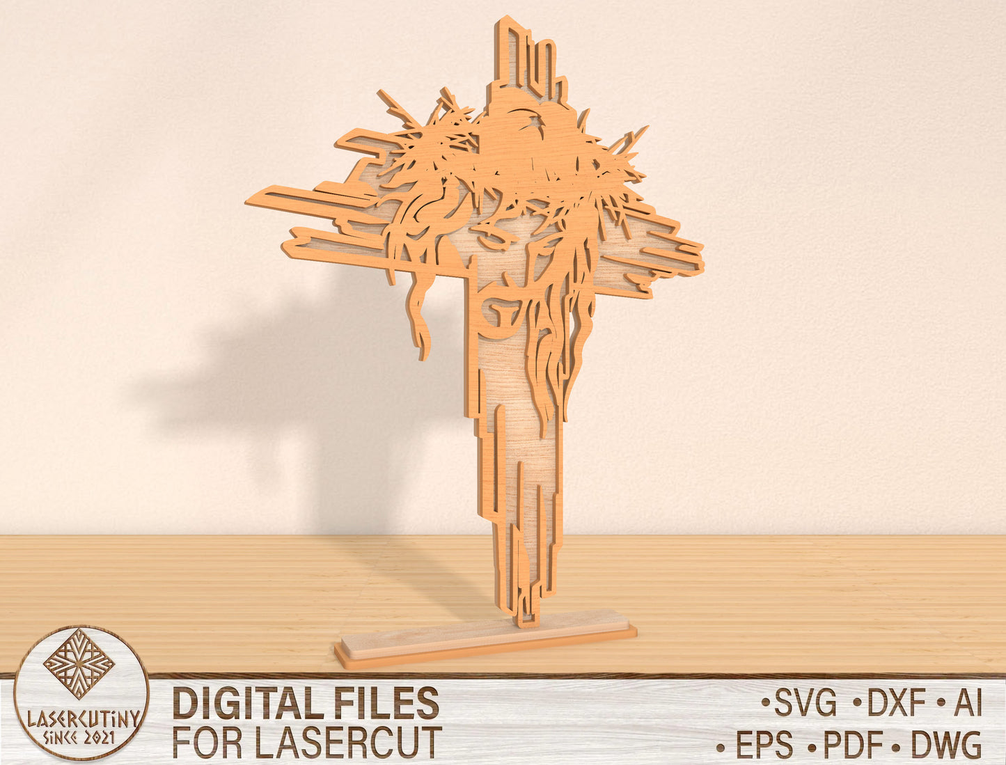 Jesus Cross SVG Bundle Christian Crucifix Easter for LightBurn and xTool