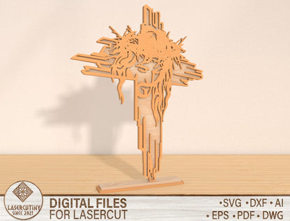 Jesus Cross SVG Bundle Christian Crucifix Easter for LightBurn and xTool