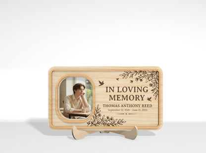 Memorial Photo Frame Tabletop Sign SVG Bundle Laser Cut File for Glowforge, xTool