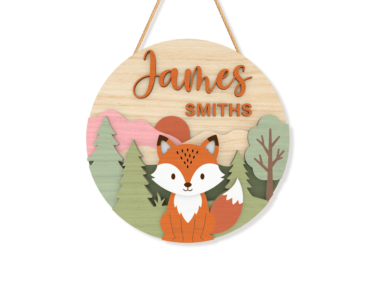 Personalized Baby Name Door Sign SVG for xTool and Glowforge