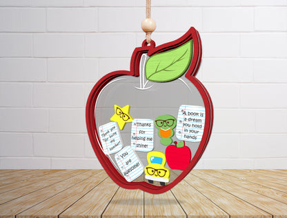 Teacher Shaker Ornament SVG Laser Cut File for Glowforge and xTool