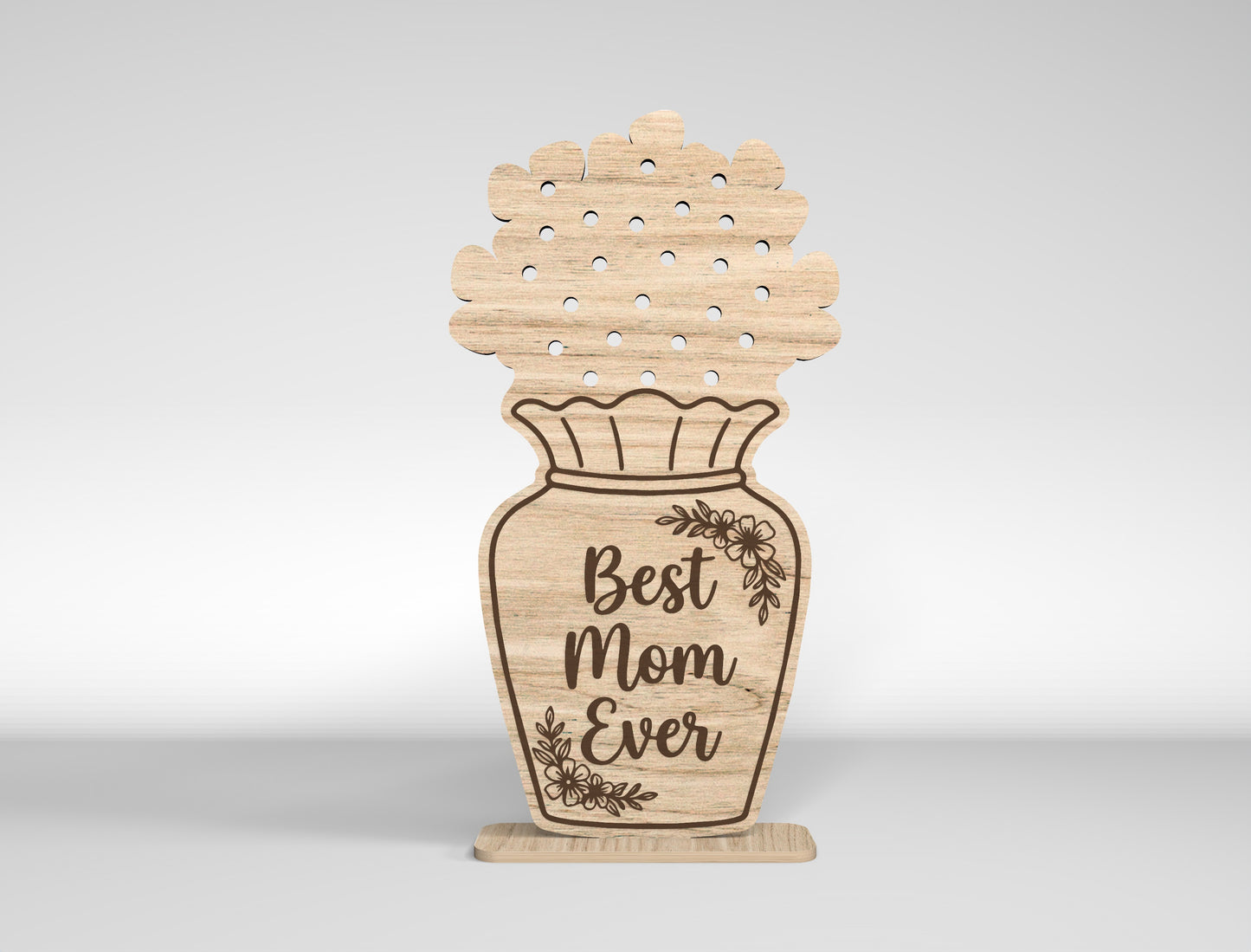 Mother's Day Flower Holder SVG Bundle Laser Cut File for LightBurn and xTool