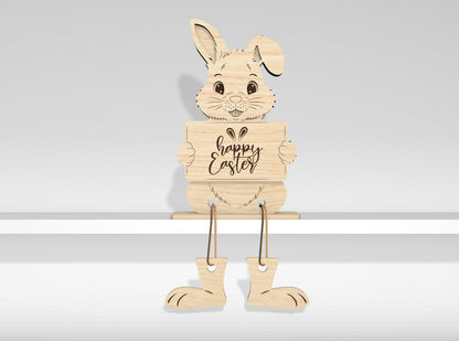 12 Easter Bunny Shelf Sitters SVG Laser Cut File for Glowforge and xTool