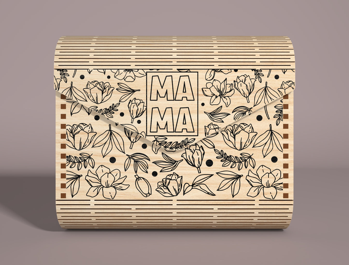 Mom Floral Clutch Bag SVG Wooden Clutch Set for xTool and LightBurn