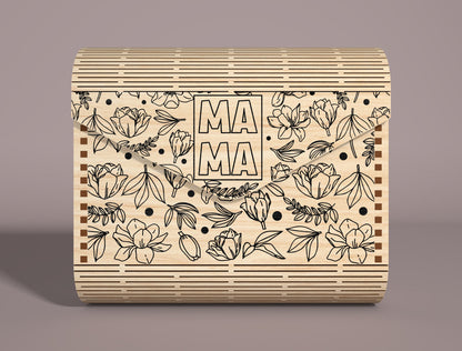 Mom Floral Clutch Bag SVG Wooden Clutch Set for xTool and LightBurn