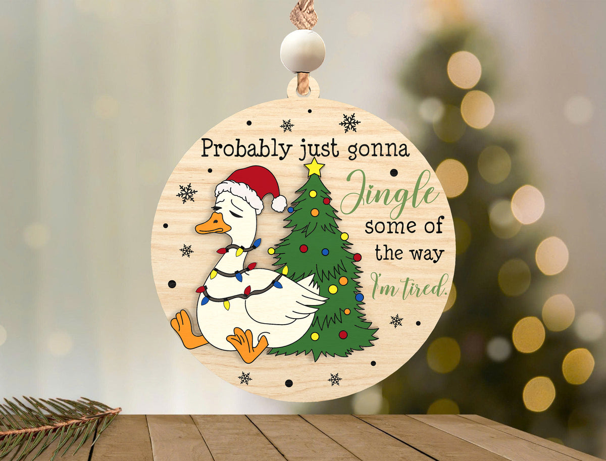 Funny Christmas Goose Ornament SVG Bundle 4