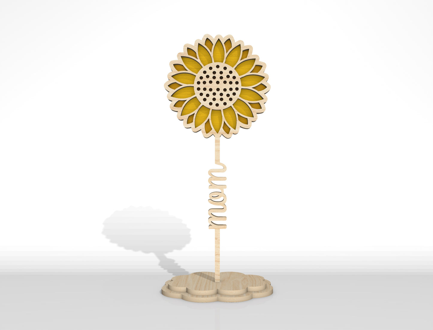 Personalized Standing Flower Name Sign SVG Laser Cut File for Glowforge and xTool