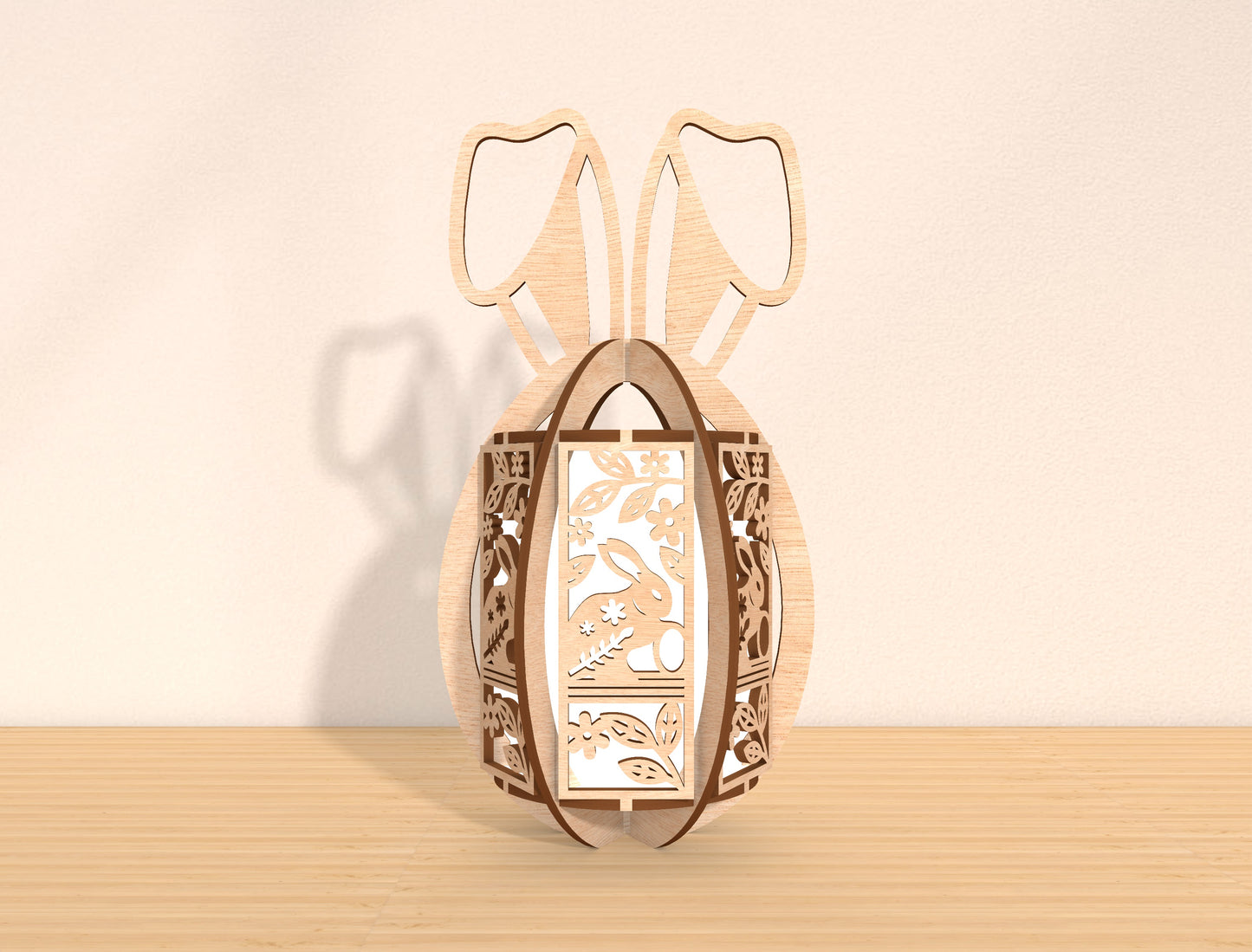 Easter Bunny Lantern SVG Set Ver2 Rabbit Egg 6 Designs for Glowforge