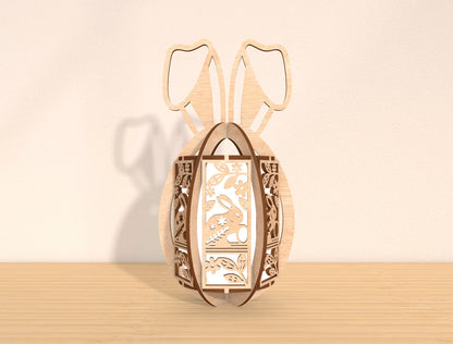 Easter Bunny Lantern SVG Set Ver2 Rabbit Egg 6 Designs for Glowforge