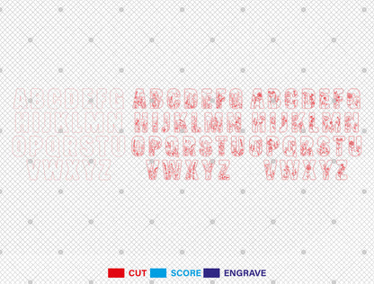 Floral Alphabet SVG Bundle for Glowforge and xTool Laser Cut File