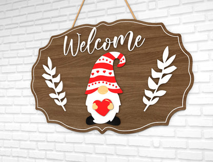 Interchangeable Gnome Door Sign SVG for Glowforge xTool Laser Cut File
