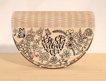 Mother's Day Floral Wooden Chest SVG Bundle for Glowforge and xTool