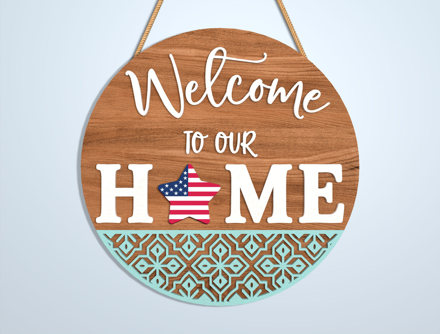 Interchangeable Welcome Door Sign SVG Bundle for xTool and Glowforge