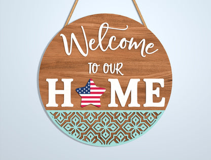 Interchangeable Welcome Door Sign SVG Bundle for xTool and Glowforge