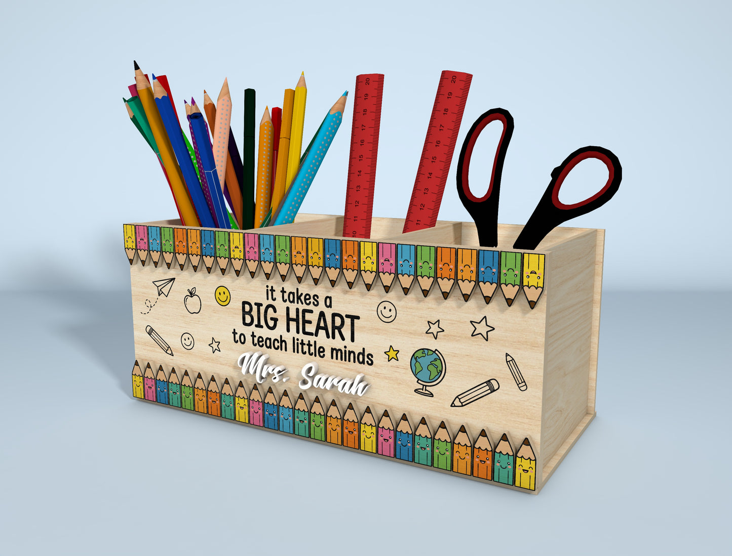 Personalized en Holder SVG Bundle for Glowforge and xTool