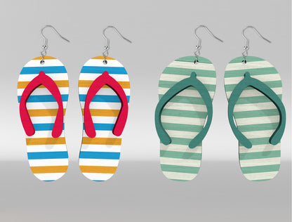 Flip Flop Earrings SVG Bundle Laser Cut File for Glowforge and xTool