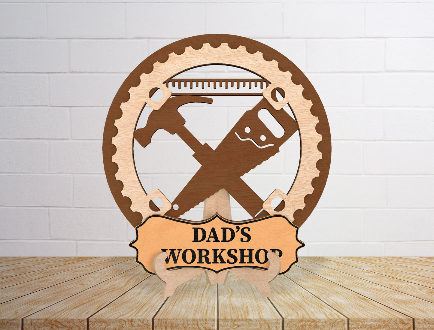 Dad's Workshop Tools Sign SVG Laser Cut File for xTool and Glowforge