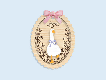 Personalized Bunny Chick Ornament SVG Bundle 16 Designs for Glowforge