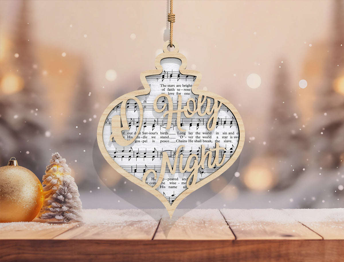 Christmas Hymn Ornament SVG Bundle Sheet Music Designs 5