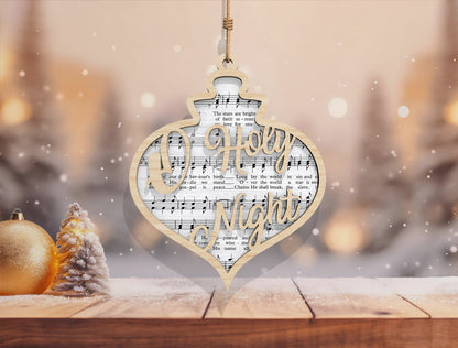 Christmas Hymn Ornament SVG Bundle Sheet Music Designs 5