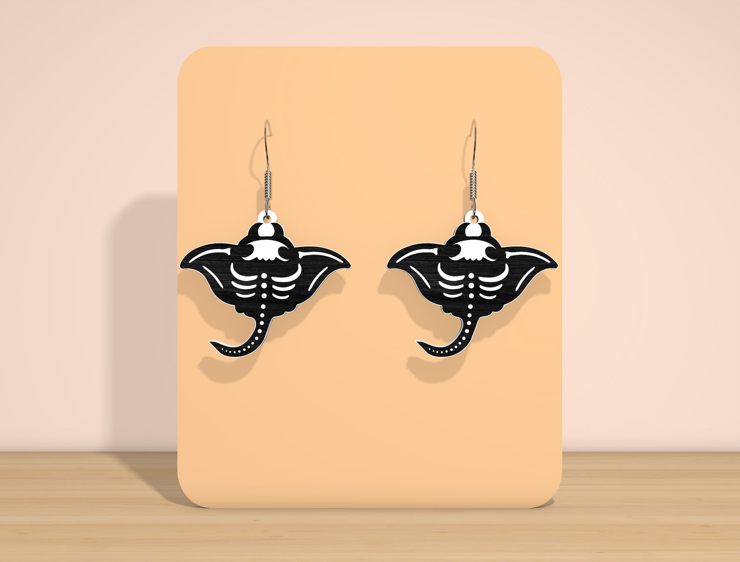 Halloween Ocean Skeleton Earrings SVG Bundle for Glowforge xTool LightBurn
